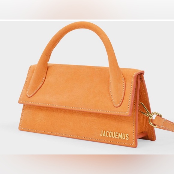 Jacquemus Handbags - Le Chiquito Long Bag in Orange Leather